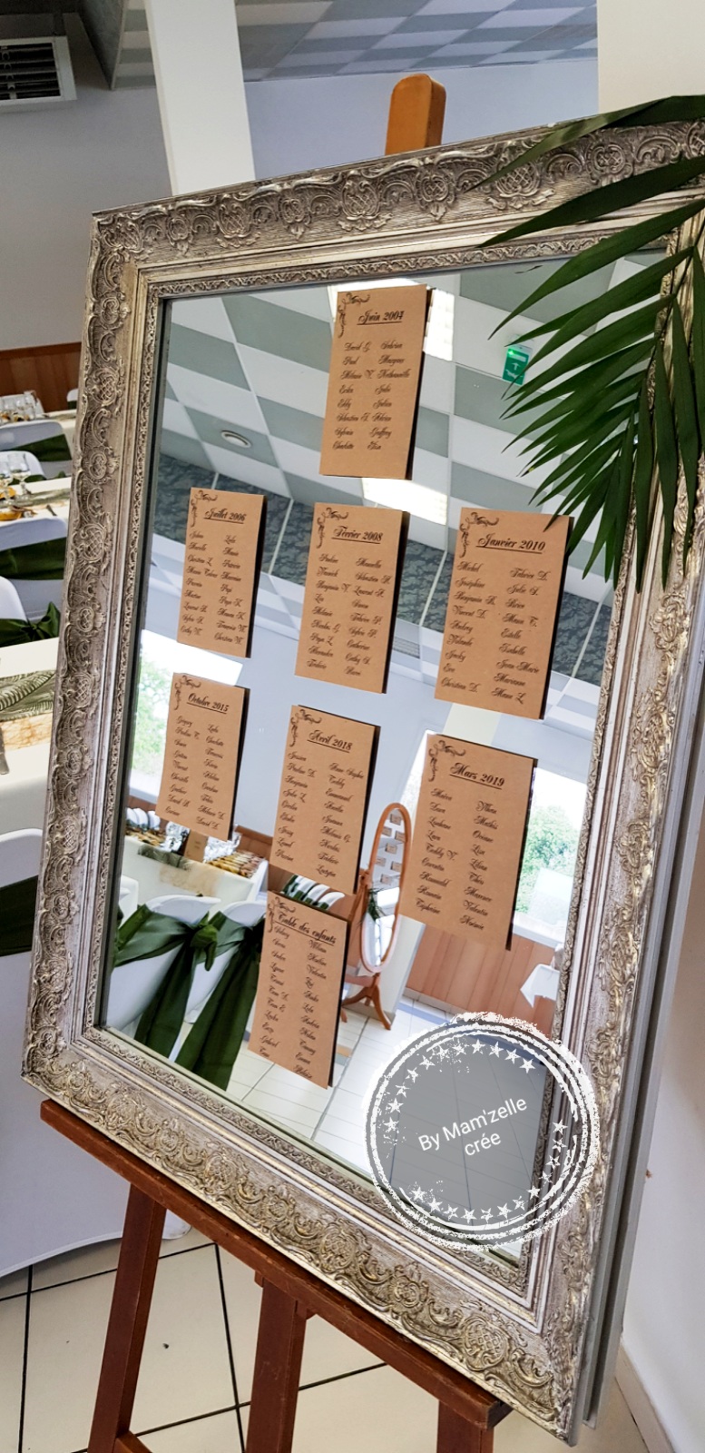 plan de table mariage miroir Mam'zelle crée 