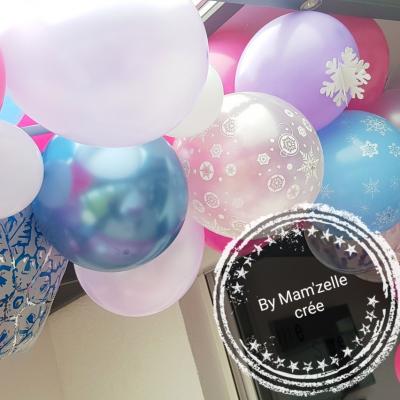 Decor ballons reine des neiges 