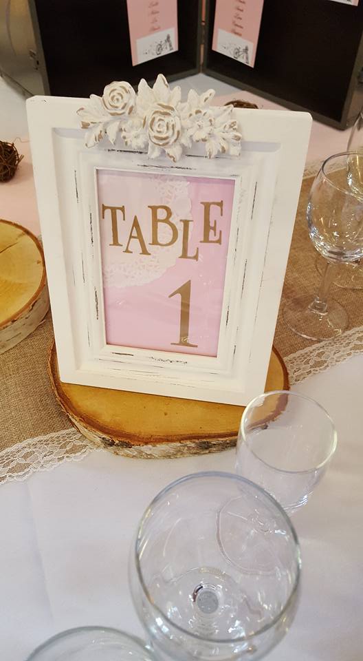 Cadre nom de table champêtre Mam'zelle crée