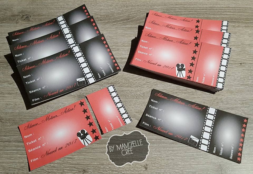 Invitations cinéma  mam'zelle crée