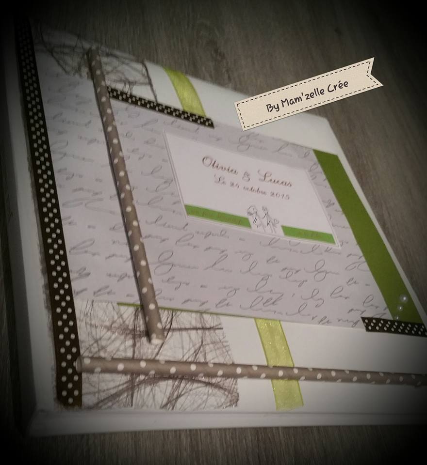 Livre d'or chocolat vert olive 